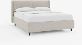 VALKIRIA letto di design con vano contenitore e testiera avvolgente - 2 cuscini imbottiti e tessuto Oeko-Tex®