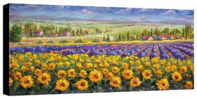 Stampa su tela Countryside paint, multicolore 140 x 70 cm