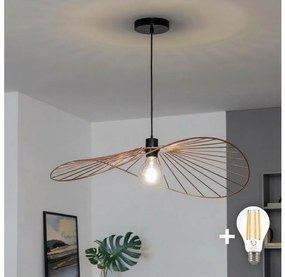 Brilagi - Lampadario LED a sospensione su cavo CERIA WIRE 1xE27/40W/230V 60x80 cm bronzo