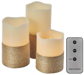 SET 3x LED Decorazioni natalizie 3xLED/3x3AAA + telecomando