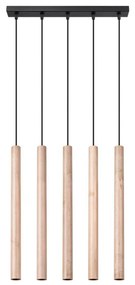 Sollux SL.1269 - Lampadario a sospensione con filo PASTELO 5xG9/8W/230V legno