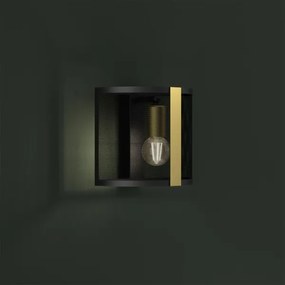 Applique KAGA 1xE27/60W/230V nero/oro