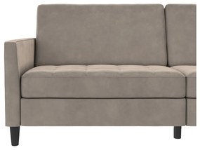 Divano beige in velluto 207 cm Presley - Støraa