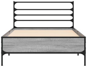 Giroletto grigio sonoma 75x190cm in legno multistrato e metallo