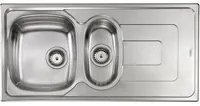 Lavello PIZZICA 100x50 2 vasche sinistra+ gocciolatoio ACCIAIO INOX 011345.S1.01.2018