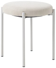 Sgabello color crema in metallo impilabile Pelican – Unique Furniture