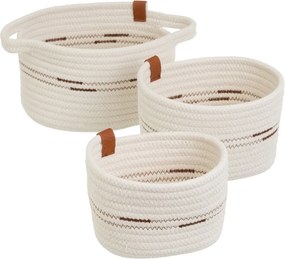 Set di cesti in tessuto 3 pz 30x18x14 cm – Casa Selección
