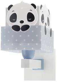 Dalber 63169T - Applique per bambini PANDA 1xE27/60W/230V blu