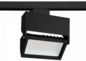 Faro LED 44W per Binario Trifase, 100°, Nero con driver Philips CRI92 Colore Bianco Caldo 3.000K