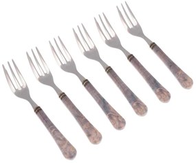 Set 6 Pz Forchette da Dolce - Posate Particolari Boston in Stile