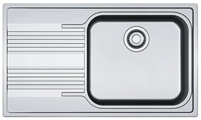 Lavello integrato 1 vasca con gocciolatoio a sinistra FRANKE Smart LB inox L 50 x L 86 cm argento