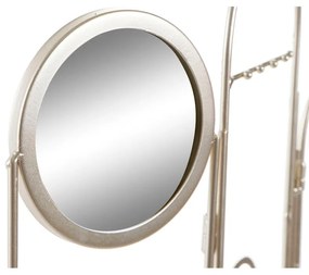 Portagioie Verticale DKD Home Decor Specchio Ferro Tropicale (40 x 2 x 40 cm)
