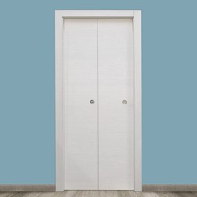 Porta pieghevole a libro simmetrica Sun bianco L 70 x H 210 cm reversibile
