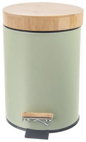 Bidone in metallo con piedini verde chiaro 5 l Greenish - Orion