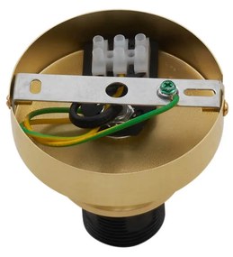 Plafoniera di design in ottone con vetro sfumato ambra - Pillon