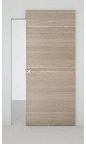 Porta scorrevole Space Rovere Tonda in legno, L 101 x H 230 cm, con binario SPACE : Scorrevole esterno muro con binario invisibile