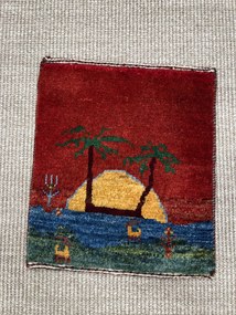 Gabbeh Tappeto persiano 40x40 Rosso (Iran) Annodato A Mano