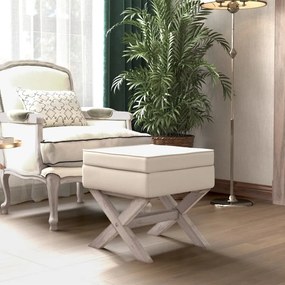 Sgabello Portaoggetti 45x45x49 Cm İn Lino /