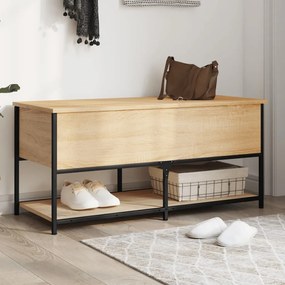Panca Portaoggetti Rovere Sonoma 100x42,5x47 Legno Multistrato /