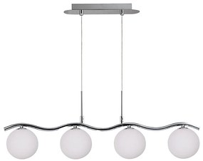 Lampadario a sospensione con filo RAMON 4xG9/40W/230V cromo lucido