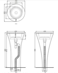 Cielo amedeo lavabo tondo freestanding senza troppopieno in ceramica bianco lucido