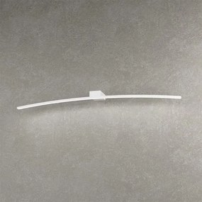 Applique Moderna Curved Metallo Bianco Diffusore Bianco Led 14,4W Naturale 90Cm