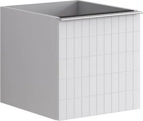 Mobile da bagno sospeso sotto lavabo L 40 x H 40 x P 45.5 cm bianco laccato, 2 cassetti Pixel grid