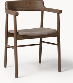 Sedia da pranzo in legno di quercia con braccioli Bohr