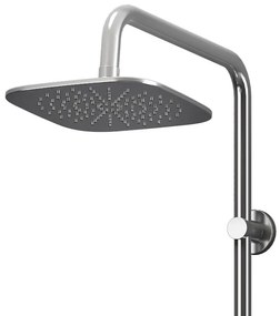 Kamalu - Colonna doccia con deviatore soffione 20x20 e doccetta modello G330