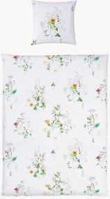 Set copripiumino in raso di cotone Nature Stripe