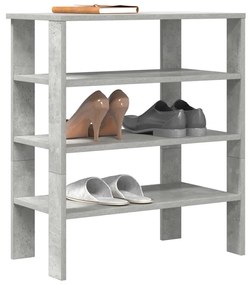 Scarpiera Grigio Cemento 61x32x70 Cm İn Legno Multistrato /
