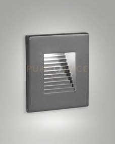 Sway segnapasso quadrato led 3w 3000k 215lm grigio scuro ip65