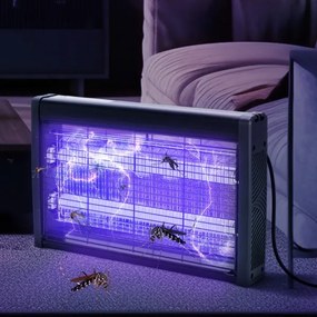 Brilagi - Trappola elettrica per insetti 2xUV/18W/230V 100 m2 nera