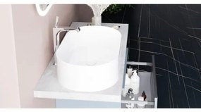 Lavabo Da appoggio Ovale In Ceramica 55x38x14 Cm Bianco Lucido