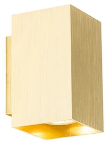 Applique moderna quadrata oro 2 luci - Sandy