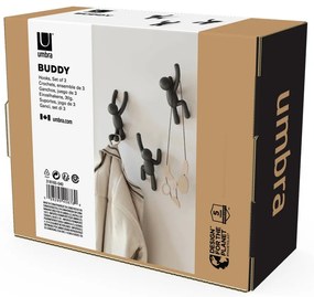 Ganci in plastica da parete in set da 3 Buddy - Umbra