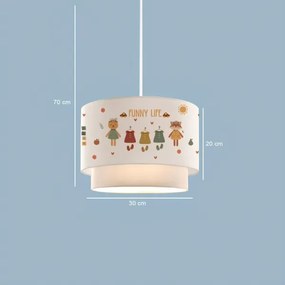 Lampadario per bambini CANDY 1xE27/40W/230V bianco/multicolore
