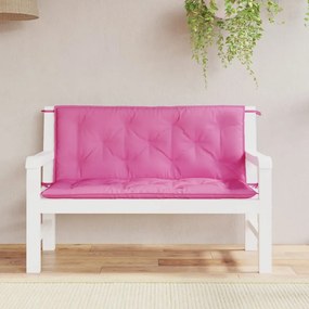 Cuscini Per Panca Da Giardino 2 Pz Rosa 120x50x7 Cm İn Tessuto /