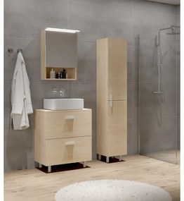 Colonna per mobile bagno Easy SENSEA 2 ante P 32 x L 35 x H 186 cm rovere placcato legno