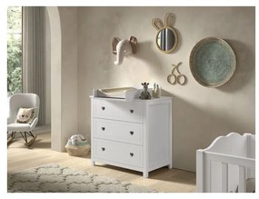 Fasciatoio (profondità adatta della cassettiera 57 cm) bianco Amori – Vipack