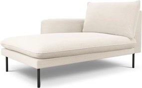Chaise longue Vienna in bouclé con gambe nere – L170cm