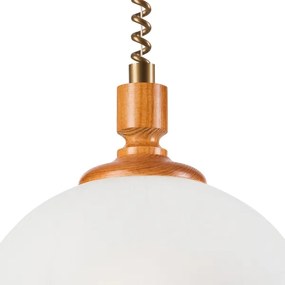 Lampadario a scomparsa RAMONA 1xE27/60W/230V beige/marrone