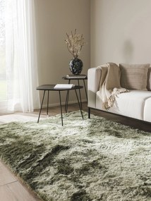 benuta Nest Tappeto a pelo lungo Whisper Verde 160x230 cm - Tappeto design moderno soggiorno