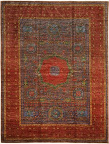 Mamluk Tappeto 230x180 Marrone (Pakistan) Annodato A Mano
