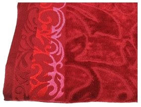 Asciugamano rosso in cotone 70x140 cm Skyline - JAHU collections