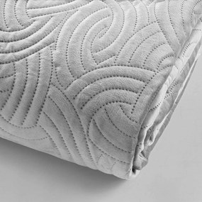 Set con copriletto e federa grigio in velluto 240x260 cm Solange – douceur d'intérieur