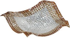 Plafoniera rumba trasparenti e ambra 9 luci attacco g9 72x72x16cm i...