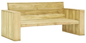 Set divani da giardino 2 pz con cuscini legno pino impregnato