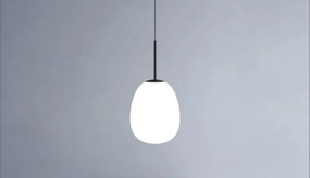 Lampadario Moderno Drop nero paralume bianco E27 MILOOX