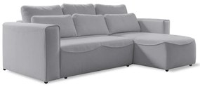 Divano letto angolare grigio chiaro (variabile) Homely Tommy - Miuform